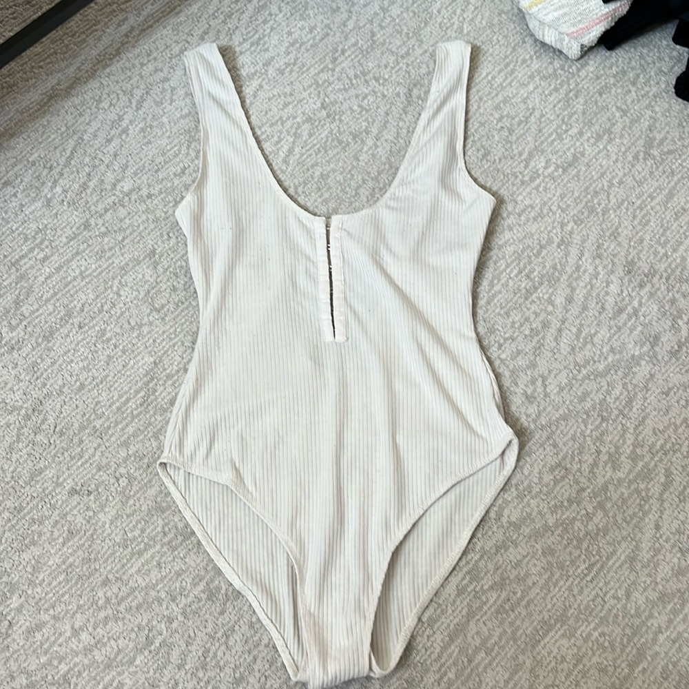 Cream tank top bodysuit